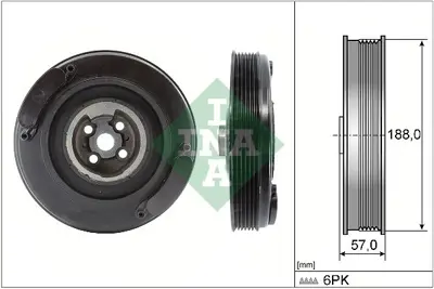 INA 52084245 Krank Kasnaği Transporter T4-Volt Lt35 2.4d-2.5 Tdi-Crafter 2.5 Tdi (Anj-Apa-Aat-Aab-Agx) 074105251T 074105251AC