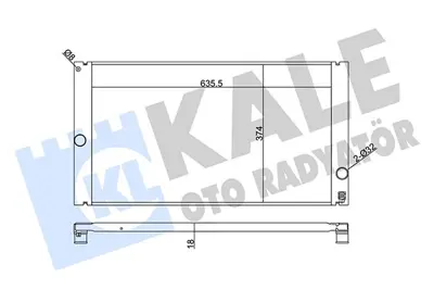 KALE 302561 Radyatör Volvo C30-C70 Ii-S40 Ii-V50 (Al-Pl-Brz) (650x376x24) 3M518005DA 8602834 8603528 3M518005EAX1 VO2141 36000211 65614A 30741573 30647403 30666124