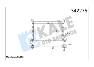 KALE 302962 Motor Su Radyator (+ac) Fiesta 1.3 Cvh 96> 01 96FB8005CC 4060961M 350214000000 2563302220 1098806 1E0315200 231617 50130 1001856 4060961
