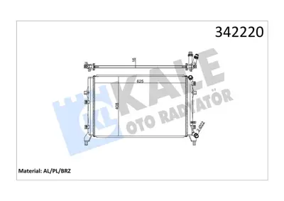 KALE 303064 Radyatör Vw Caddy Iii-Eos-Golf Plus-Golf V-Vi-Jetta Iii-Jetta Iv-Passat-Scirocco-Touran (Al-Pl-Brz) 1K0121251BN 70823740 26302295 55117980 534334 CR1382000S 40044N 735179 105452 1300061