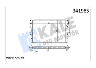 KALE 303335 Su Radyatörü Iveco Daily Iii-Iv (06-11) (Mt) (Brazing) (648x438x36) (500039637) 114066 504045487 734449 8MK376774421 RA0140040 2042020 70823920 CR1550000P 9931201 58224