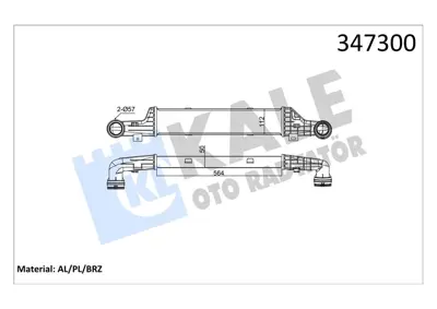 KALE 303438 Turbosarj Radyatoru Mercedes E-Class W210 S210 A2105002000 30004296 CI53000P KMSA4296 MSA4296 817M34 817907 8ML376723144 60304296 A2105001400