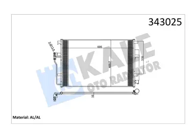 KALE 303951 Klima Radyatoru Mercedes Sprinter B906 B907 B910 . Vw Crafter 30-35-50 2E0820413 9065000054 AC553001S 8FC351307641 VWA5277D 94917 A9065000054 VW5277 41140087 818173