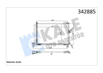 KALE 304103 Klima Radyatoru (Kondanser)  Ranger 2.5td 99>06) 3.0td 06>mazda B Serie 2.2 2.5 99>06 1356049 260763 3M3519710CA 92061N 350362 UM6561480A 8FC351010294 BSG30525012 FD5486D FDA5486D