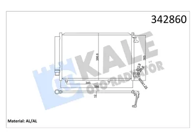 KALE 304122 Klima Radyatoru (Kondenseri) Fiesta Vi 1.25 1.4 16v 1.4tdci 08 >14 8V5119710BB 1787028 8880400455 1513108 FDA5439 FDA5439D FD5439 35903 AP3J19710BBAA 8053033