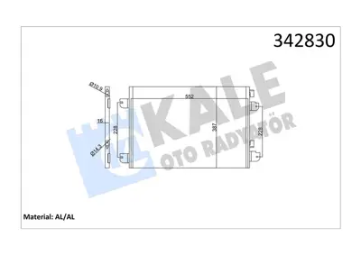 KALE 304150 Klima Kondenseri Mgn 99>scenic (01-03)logan 07>1.5dci-1.4 16v-1.6 16v-1.9dci-2.0 16v (Al-Al) 8200182361 AC691000P 94673 RT5317 161312 925596 8093031 8FC351318371 KRTA5317 723M76