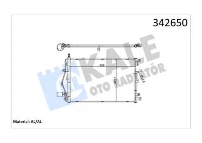 KALE 304169 Klima Kondenseri Volvo Xc90 I 2.5t T6 V8 D5 (00-14 (Al-Al) 8683523 30665563 35876 94937 2065745 8113021 818160 VOA5158 AC924000S VO5158