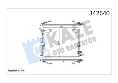 KALE 304176 Klima Kondenseri Toyota Land Cruiser 100 (Al-Al) 8846060260 1466007660 8884060040 53005617 TO5617D 940375 TOYOA515 TOA5617 212088N 553038A2