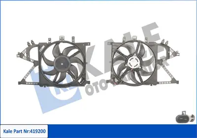 KALE 5004 Fan Motoru Davlumbazli Corsa C-Combo (160w-360mm) 1314442 9158007 24421234 1314443 1341337 24445185 201774 8EW351034431 1341331 24445184