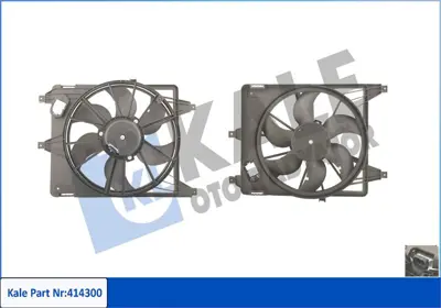 KALE 5055XS Fan Motoru Davlumbazli Clio Ii-Kng 97=> Mgn I-Scenic I (99-03) (320w-380mm) 7701045816 7701054966 7701051495 5090603 414300 7701051483 RT7544 7701057254 85252 7701044183