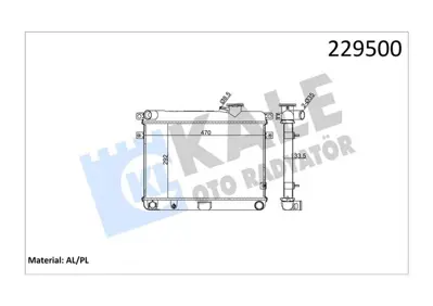 KALE 7754065 Radyatör M131 Em-Ym (470x292x34) (2 Sira Al+pl Sistem) 4341462 883762 5953475 102300 ST02140 1020379802 72 ST02160 FT2016 80050N
