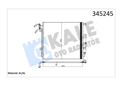KALE 7802 Klima Radyatoru Discovery 3 L319 04>09 Range Rover Sport I L320 06>10 105196 JRB500030 DCC1553 60025182 1045660SX AUA5209D AU5209 2005182 94839 60025209