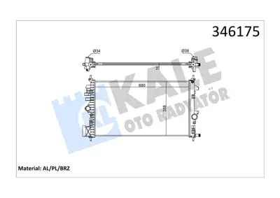 KALE 7818 Radyatör Insignia-Saab 9-5 1.6-1.8 08=>(Ac+mek)(680x378x16) (Al/Pl/Brz) 1300292 1073133 8MK376754321 630718 CR1099000P 376754321 370170091B RA0201140 70823432 OL2468
