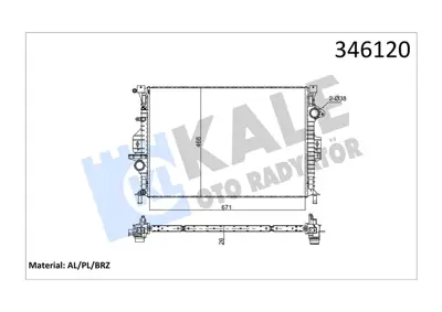 KALE 7838 Motor Su Radyatoru Focus Iii 11> Kuga 1.6 Eco 2.0tdci 11> Mondeo Iv 1.6ti 1.8tdci - 2.0tdci 07>volvo S60 Ii D2-T3-T4 15>18 S80 Ii  10>15 V40  10>15 V60 I  10>15 V70 Iii 10>15 36000797 8168107 1762395 1493773 1103119 1477219 D7G018TT 7G918005BC 1103141 1023126