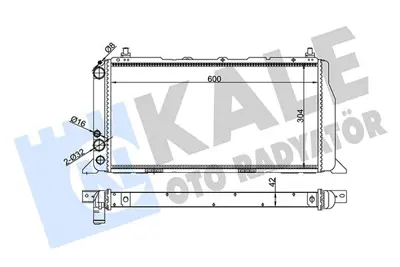 KALE BHY025022 Radyatör Audi 80/90-Coupe (600x304x42) (Al/Pl) 2110209 85471 893121251 1114202600 2719152 54603 819260 CR397000S BM209 BM406