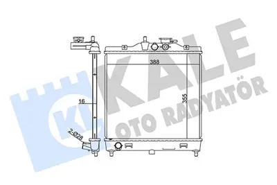 KALE BHY100016 Radyatör Kia Picanto (Al/Pl/Brz) (395x355x16) 2531007000 8MK376762401 66654 2531007010 510063N 1333018 CR1301000P 83002063 115026 2531007011