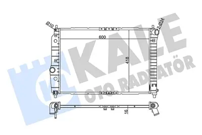 KALE BKI015032 Radyatör Chevrolet Aveo-Kalos (Al/Pl/Brz) (600x418x16) 96444386 96817344 96536669 96443477 96536525 96816483 510066N 350213030003 RC00044 53902