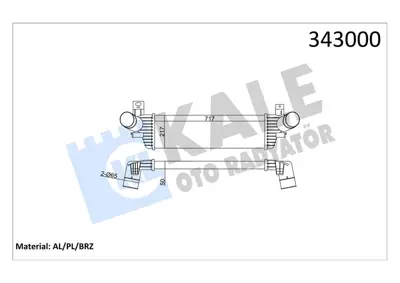 KALE BMI013016 (X) Turbo Radyatörü (Intercooler) Vw Transporter T5 (Al/Pl/Brz) (717x217x50) 7E0145804A 7E0145804C 830M43 8ML376755471 4881242 VW4313 VN4313 58004313X VNA4313 VWA4313