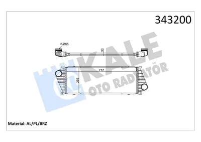 KALE BMI070016 Turbosarj Radyatoru Mercedes Sprinter B901>b905 . Vw Lt 28-35-46 2D0145805 137320N MSA4217 8ML376700621 V30601247 L970046 30004217 MERC8095 96842 816890