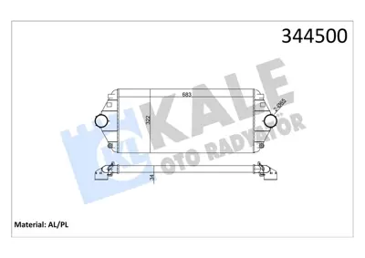 KALE BMZ013016 Turbo Radyatörü (Intercooler) Scudo-Expert-Evasion-Jumpy-806 1.9td-2.0hdi (Al/Pl/Brz) (683x322x34) 384E7 19459301 1472059080 67040N IC116 811M53A 913021 3840000000 RI0009 985PE19050