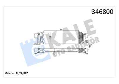 KALE BNI283026 Turbo Radyatoru (Intercooler) Fusion 1.6tdci 90ps 02> Mazda 2 03> 1.4 De 450×142×50 5S6H9L440AC 30285 1359245 1337624 5S6H9L440AE 5S6H9L440AB 1349330 1040091SX 5S6H9L440AD RDI053015