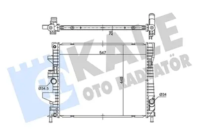 KALE LL40811 Su Radyatörü Ford Focus Iii 1.0ecoboost12=> (Mt) (Brazing) (547x448x26) (F1f18005ve) FD2644 1903023 550050 107767 606446 1922567 18002644 F1F18005VE PSE11961 59436