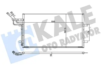 KALE MVW813034 Klima Radyatoru Kondenseri Focus Cmax (03-07) 1.6-1.8-2.0-1.6tdci-1.8tdci-2.0tdci (628x371x16) 1234248 1491689 1516838 8FC351301731 103426 8880400417 DCN10007 925637 AC374000S 8053024