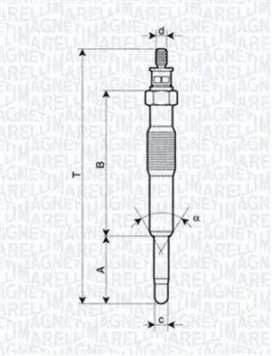 MAGNETI MARELLI SC 769-2 (Uc21a) (062900017304) Kizdirma Bujisi Clio Ii. Megane. Kangoo. Trafic I 1.9-1.9 D Kangoo 7700100558 9110945 4418163 250202035 19249 93192629 G54 345106 30770001000558 8200423224