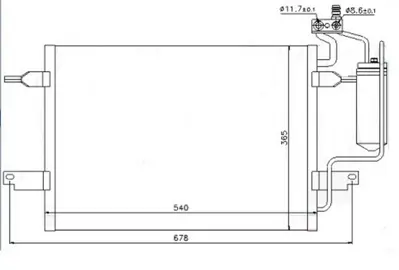 ORIS 043000 Klima Radyatörü (Kondanser) Opel Meriva A 1.6 1.4 16v 1.7 Dti 1.8 (03-10) 13128931 1850086 52496880 TSP0225566 925538 AC404000S OLA5349 152024N 43091 OL5349