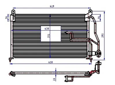 ORIS 088012 Klima Kondenseri Opel Vectra A 88=> (630x330x16) (Oto.-Mek.) 143002 1850036 9201484 KD0L230 8FC351035151 OL5230 OL5231 35134 920461341 1223064