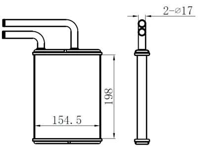 ORIS 099931 Kalorifer Radyatörü Brazing Mitsubishi Canter 3.5 Ton (198x156x22) MR315932 218M30 V03940007CS113 MT6186 3293174 MITS7020 32006186 104882 HKMT186 32006260
