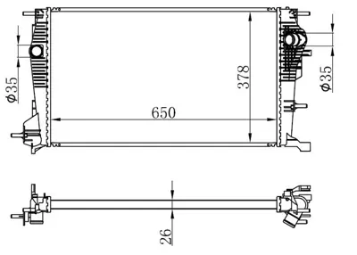 ORIS 245057 Motor Su Radyatörü Brazing Fluence 10> Megane Iii 09> Scénic Iii 09> 1.6dci 1.9dci  (Mek) (650x378x26) 214100016R 53964 23M90 RTA2409 376700391 RT2409 350213057003 RENA5590O 180065N 43002409