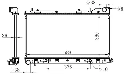 ORIS 245106 Radyatör Brazing Subaru Forester 02=> (360x688x16) 350024N 45111SA010 8MK376912224 45111SA011 104706 CR2165000S 67738 D77001TT 53711 735210