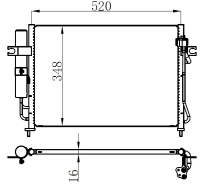 ORIS 251279 Klima Kondenseri Hyundai Getz 1.1i-1.3i-1.4i-1.6i 02=> (Oto.-Mek.) 103698 976061C200 BC473 94646 HY5087D 976061C100 35475 HY5087 HN330C001A 8283015