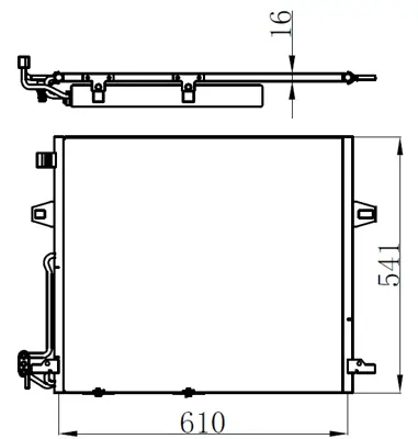 ORIS 251497 Klima Radyatoru Mercedes W164 X164 W251 MS5406D 94897 A2515000054 105203 MS5406 112023N 8062020 41140020 2515000054 8FC351330611