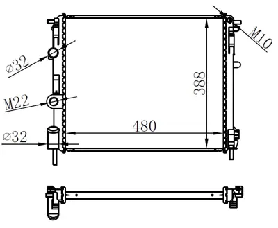 ORIS 301970 Radyatör Brazing (Kalin Tip) Renault Clio 1.2-1.4 Kng 1.5 Symbol (480x388x26) (Mek.) 7700428082 63773 123156A 8660000438 8200049080 8200778910 RT2302 RTA2269 DRM23015 980RE16002