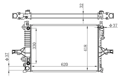 ORIS 346065 Motor Su Radyatör Volvo S60 01>10 S80 98>06 V70 00>07 Xc70 00>07 8603294 220001N 31319056 65553A 8601563 8602820 RA0310540 8603293 8602754 CR1547000S