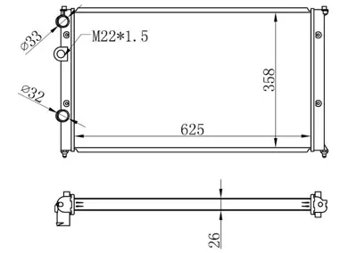 ORIS 346185 Radyatör Brazing Golf 3-Lupo-Polo Clasic-Caddy 2-Cordoba 1.6-2.0 16v-1.9 Tdi(Ac+mek)(625x358x26) 1H0121253A 7273130000 6K0121253L 730945 8MK376714444 350213235000 121730006 359000300450 6K0121253E 1304001