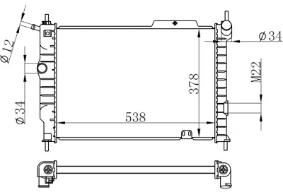 ORIS 439486 Radyatör Brazing Astra F (92-98) 1.7d (Klimasiz+mek) (538x368x26) 1300108 90443465 52455043 1300134 58132 46159021 OLA2028 614501 63059 KOL028