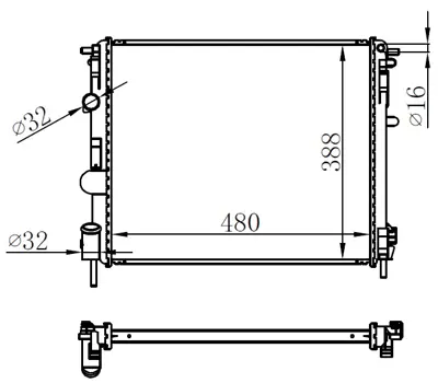 ORIS 439694 Radyatör Branzing Clio Ii-Kng 97> 1.2 (D7f) (Mek+ac) (480x388x22) 350213103503 7700430784 RM1128 2115837 310972 D7R018TT QER2063 350213103504 102936 6032205