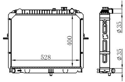 ORIS 506472 Radyatör Brazing Kia Bongo  2.7d (Mek) (400x528x32) 0K60A15200C