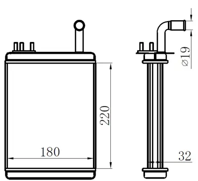 ORIS 525536 Kalorifer Radyatörü Brazing Palio (233x195x32) FT55257 71448 7078698 8FH351331364 DCM1068 FT6089 6043009 M211055A 17006273 103410