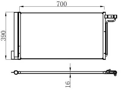 ORIS 588045 Klima Kondenseri Focus Iii 1.6 1.6ti 2.0tdci 11=> Cmax 1.6ti (2010=>  (700x368x16) (Oto.-Mek.) AV6119710AC 1684204 CF20161 AV6419710AA 1769313 712M34 166225 8053035 AC29000S FD5485