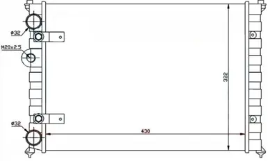 ORIS 802152 Radyatör Seat (Mek) (430x322x34) 6K0121253C 110302 6K0121253R 49002023 40390N 736048 25V10 ST2022 KST022 25650