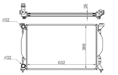 ORIS 802543 Radyatör Brazing Audi A4 00=>(Ac+mek)(632x398x26) 8E0121251A 50539 19209 3002201 310036 16305 QER2336 1103119 732963 5000291