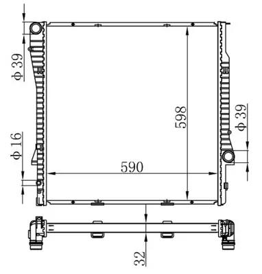 ORIS 802669 Radyatör Brazing X5 3.0d-3.0i 00=> (Mek) (590x598x32) BW2275 1439103 18164 CR566000P 17107544668 55329 8MK376718761 BWA2275 RA0050720 60788A