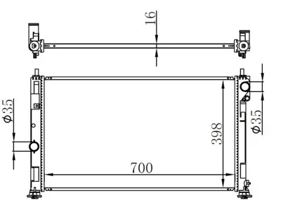 ORIS 803476 Radyatör Brazing Chrysler Sebring 2.0 Wt-2.0 Crd-2.7  07=> (Otom) (700x398x16) 5191249AA K5191249AA 5191286AA 68004049AA K68033819AA K5191286AB 68033819AA K5191286AA 7002121 ACI07002121
