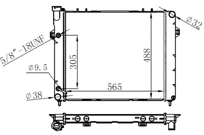 ORIS 804554 Radyatör Brazing Jeep Grand Cherokee 4.0i (Otom) (565x488x26) K52027798 342075 4734103 8MK376707364 1182006 K52005166 52005169 K4734105 103665 K52028378