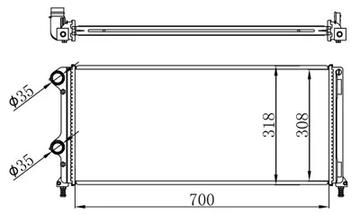 ORIS 836039 Radyatör Doblo 1.9 Jtd-1.3mtj  (Mek+ac+klimasiz) (700x305x38) -46807378 51779233 51861635 51755591 46820833 46807378 51732993 51804991 350213192000 21079 D7F022TT