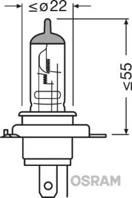 OSRAM 044905 Motorsiklet Far Ampulu 12v H4 35/35w 